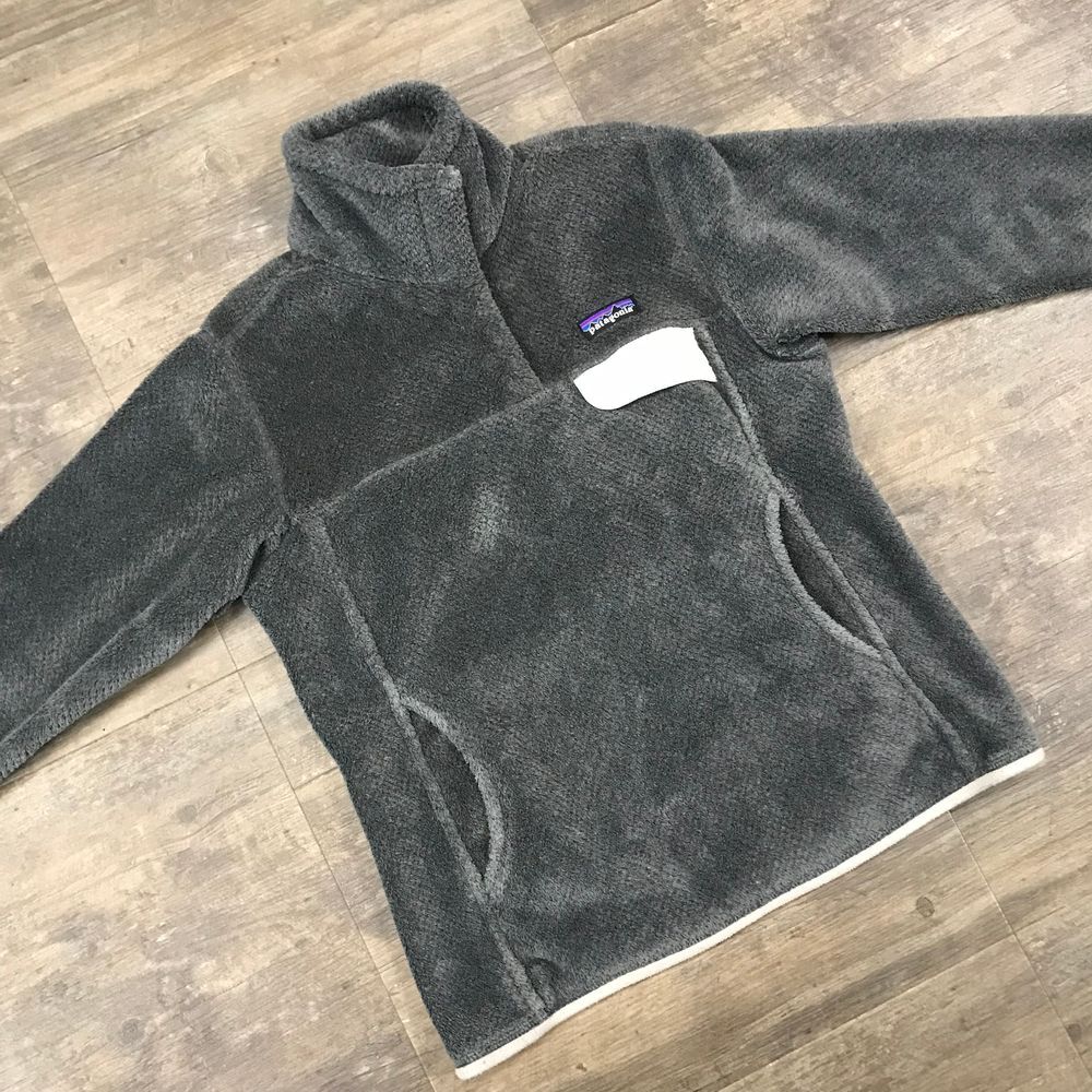 Patagonia‎ Polartec 1/4 Snap Women Fleece Pullover Gray Size Small (678)
